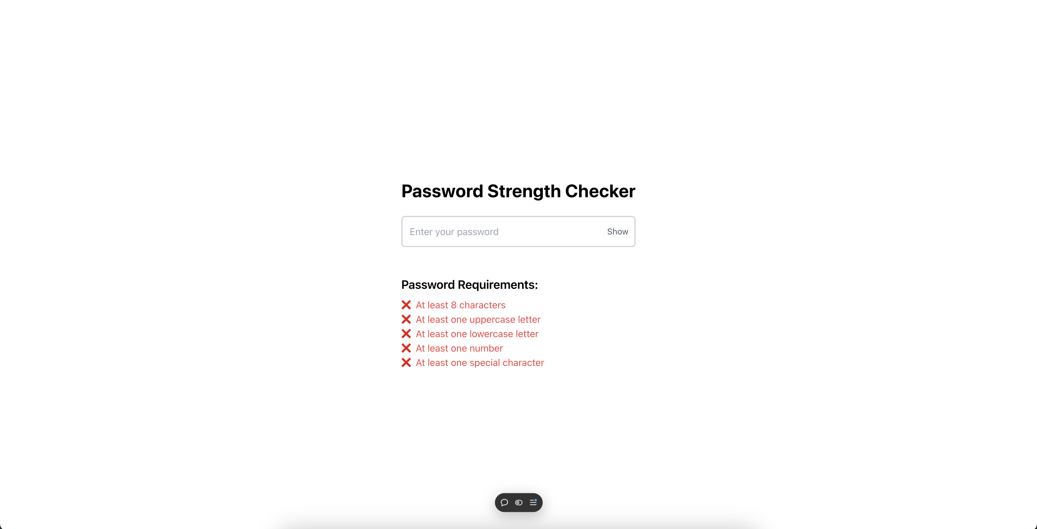 Password Strength Checker